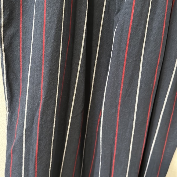 Universal Thread Sleeveless Striped Jumpsuit Navy Blue/Red/White Small - Picture 12 of 16